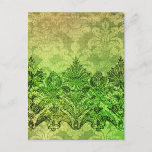 CARTÃO POSTAL ABERDEEN HEIRLOOM, LACE & DAMASK: PRIMAVERA VERDE
