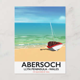 Cartão Postal Abersoch, poster de férias Llyn Peninsula Wales