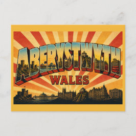 Cartão Postal Aberystwyth País de Gales Cidade Universitária à B