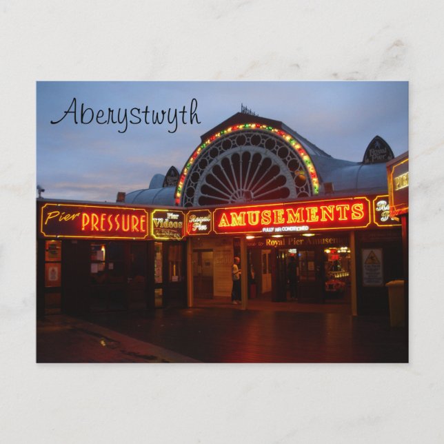Cartão Postal Aberystwyth Pier (Frente)