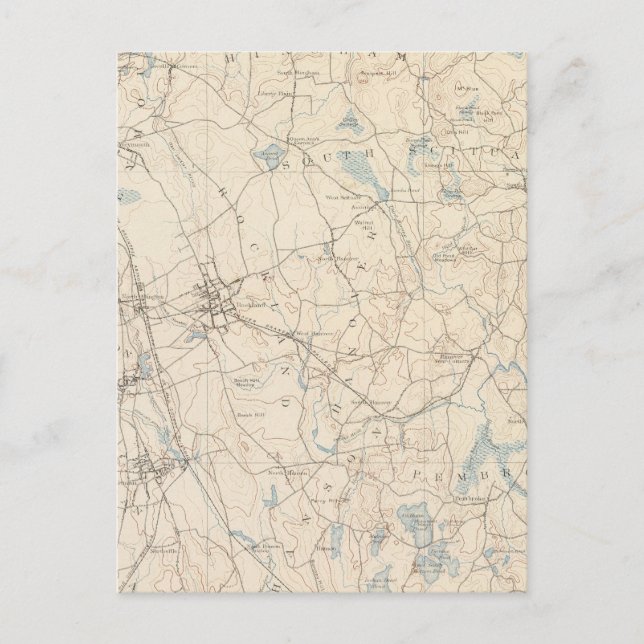 Cartão Postal Abington, Massachusetts (Frente)