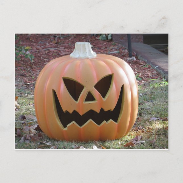 Cartão Postal Abóbora de Halloween (Frente)