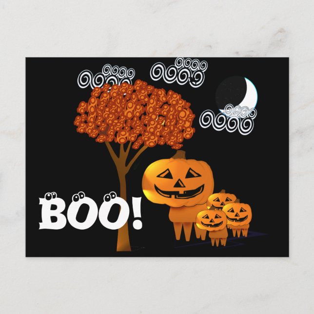 CARTÃO POSTAL ABÓBORAS DE HALLOWEEN (Frente)