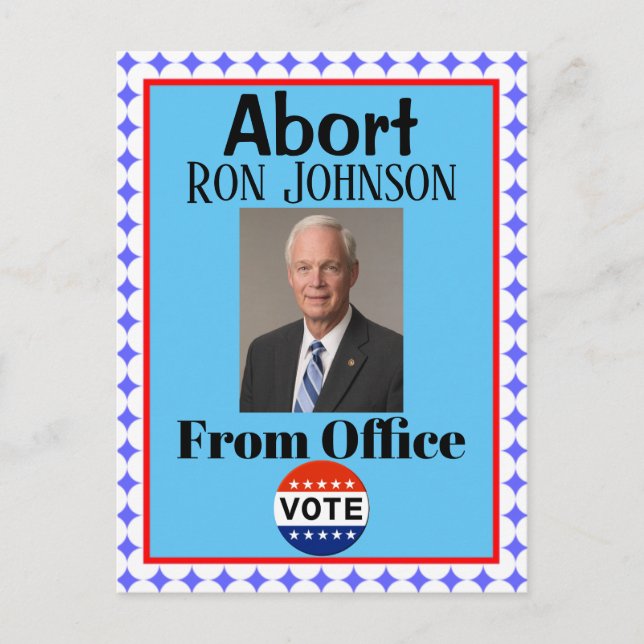 Cartão postal Abortar Ron Johnson (Frente)