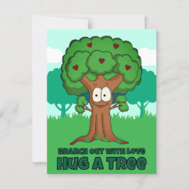 Cartão Postal Abra-se com Amor Abrace uma Árvore