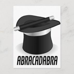 Cartão Postal Abracadabra Magic Top Hat