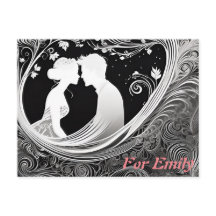 Abraçando Silhueta Testemunho do Amor Contra