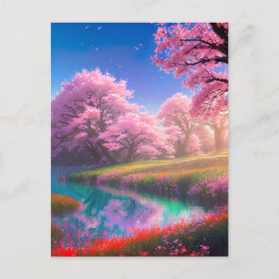 Cartão Postal Abraçar o nascer do Sol Encantador