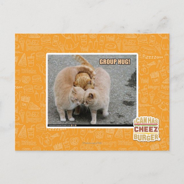 Cartão Postal abraço de grupo (Frente)