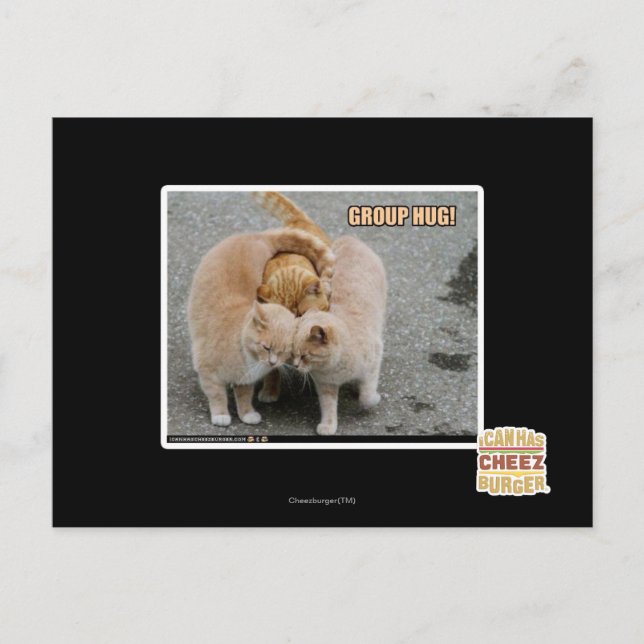 Cartão Postal abraço de grupo (Frente)