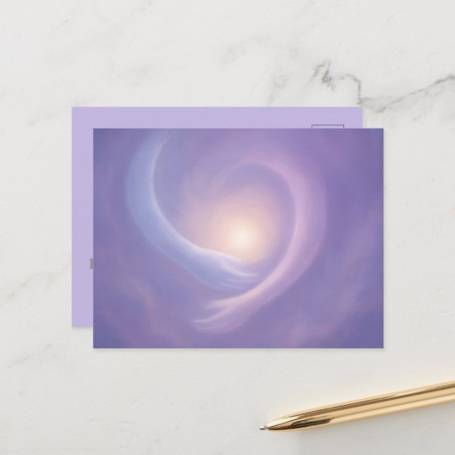 Cartão Postal Abraço de Luz Energias Suaves de Lavanda (Frente/Verso In Situ)