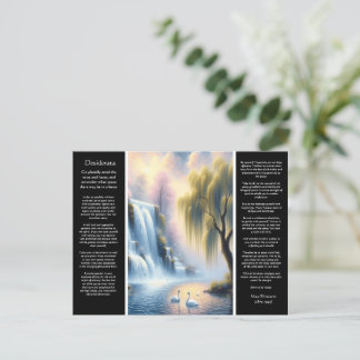 Cartão Postal Abraço de Pastel da Serenidade em Cascata Desidera