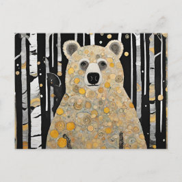 Cartão Postal Abraço de Urso Fofo Pensando em Você