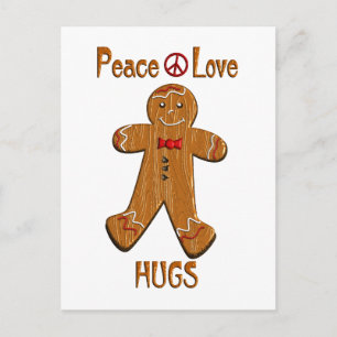 Cartão Postal Abraços de Paz e Amor