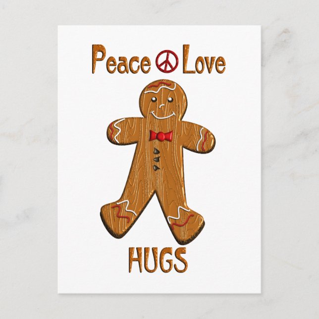 Cartão Postal Abraços de Paz e Amor (Frente)