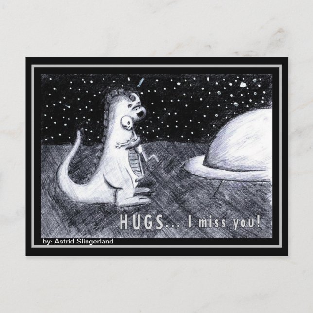 Cartão Postal ABRAÇOS... Sinto saudades de você (Frente)