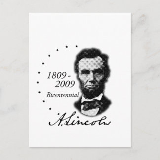 Cartão Postal Abraham (Abe) Lincoln Bicentenal