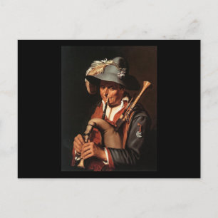 Cartão Postal Abraham Bloemaert O Gaitista