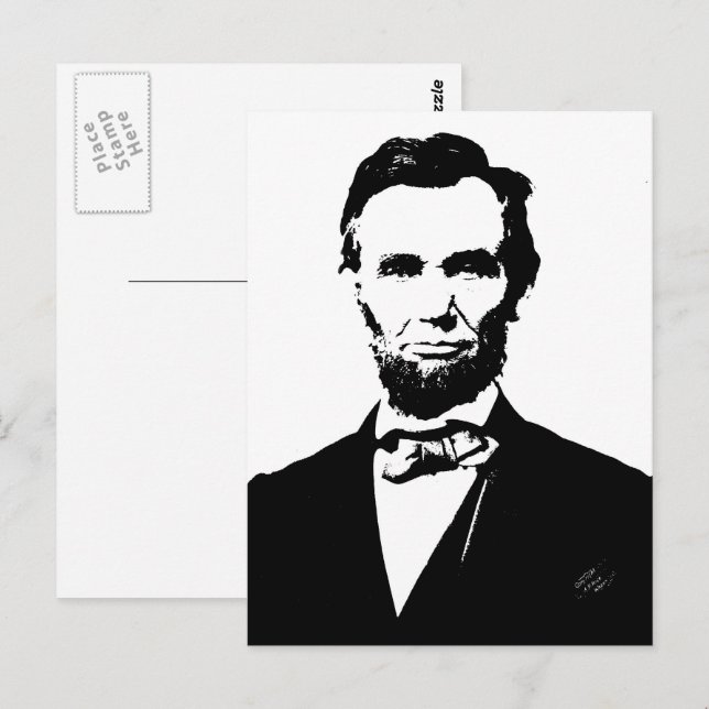 Cartão Postal Abraham Lincoln (Frente/Verso)