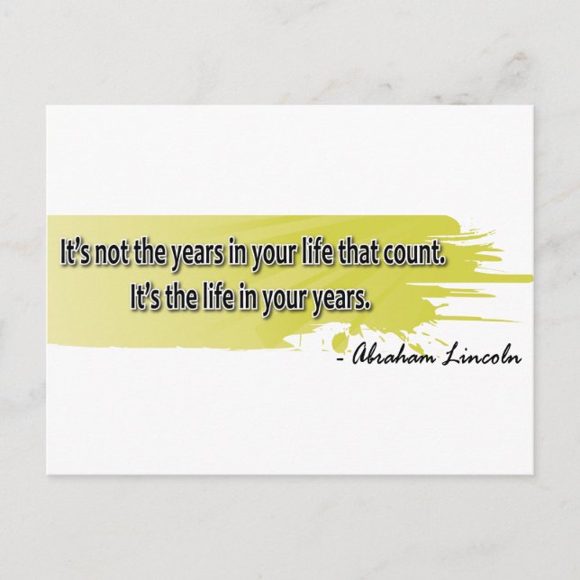 Cartão Postal Abraham Lincoln (Frente)