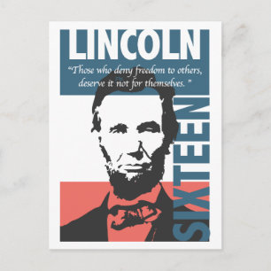 Cartão Postal Abraham Lincoln 16º Presidente