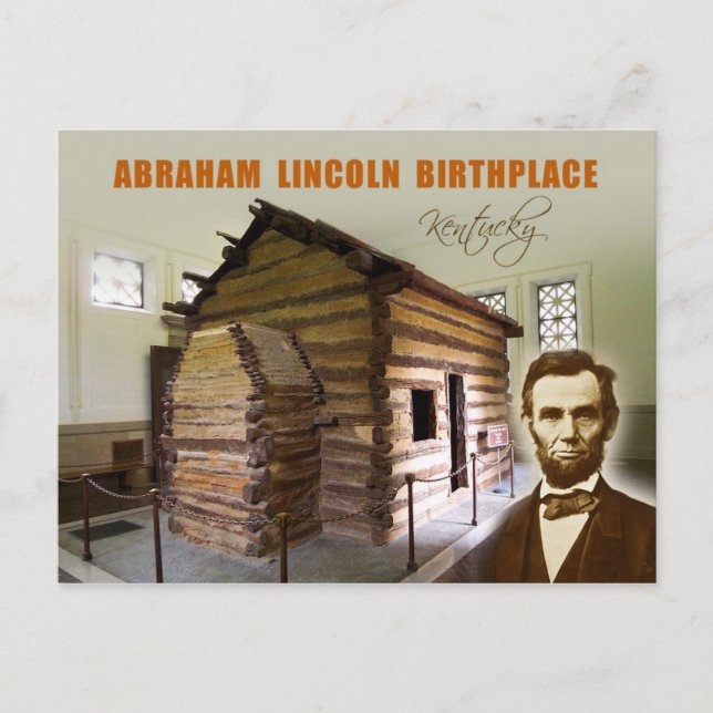 Cartão Postal Abraham Lincoln Birthplace NHP, Kentucky (Frente)
