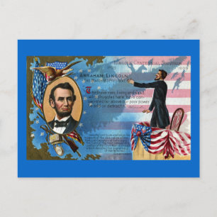 Cartão Postal Abraham Lincoln Dá Endereço Gettysburg
