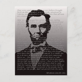 Cartão Postal Abraham Lincoln Gettysburg Endereço