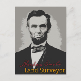 Cartão Postal Abraham Lincoln Land Surveyor