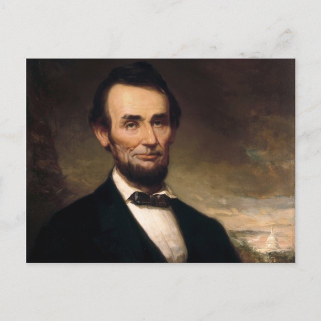 Cartão Postal Abraham Lincoln por George H Story (Frente)