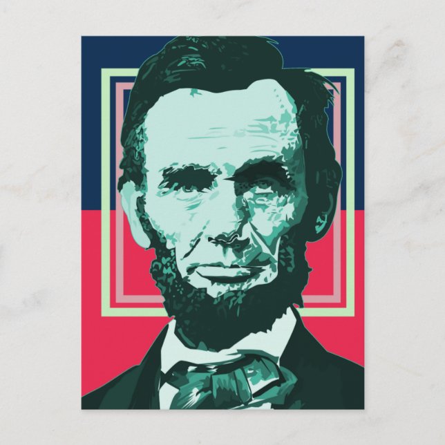 Cartão Postal Abraham Lincoln - Retro (Frente)