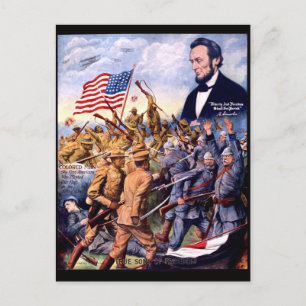 Cartão Postal Abraham Lincoln Verdadeiros Filhos Da Liberdade
