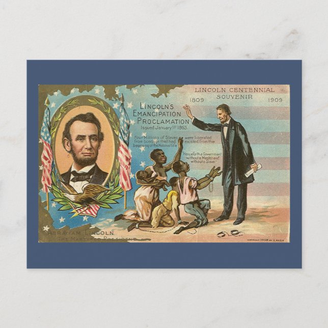 Cartão postal Abraham Lincoln Vintage (Frente)