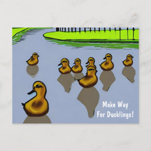 Cartão Postal Abram Caminho Para Os Ducklings!