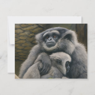 Cartão Postal Abrigo Gibbon - Retrato Emocional de Vida Selvagem