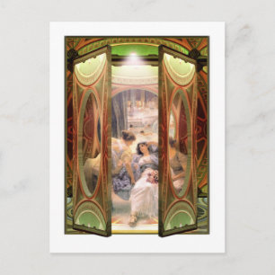 Cartão Postal Abrir porta às banheiras