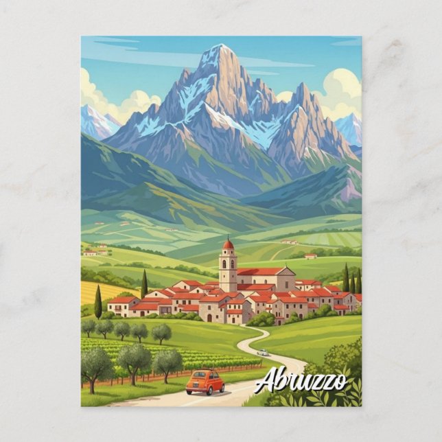 Cartão Postal Abruzzo Italy Travel (Frente)