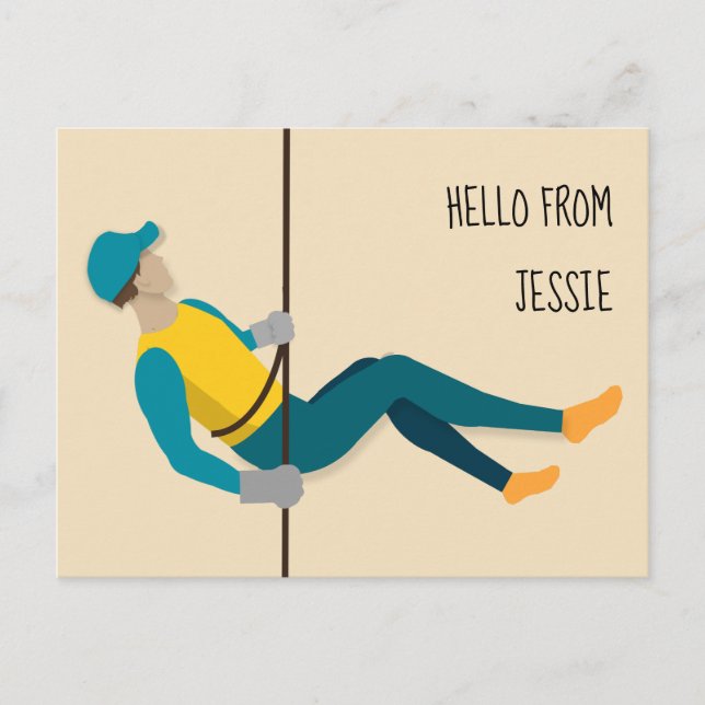 Cartão Postal Abseiling (Frente)