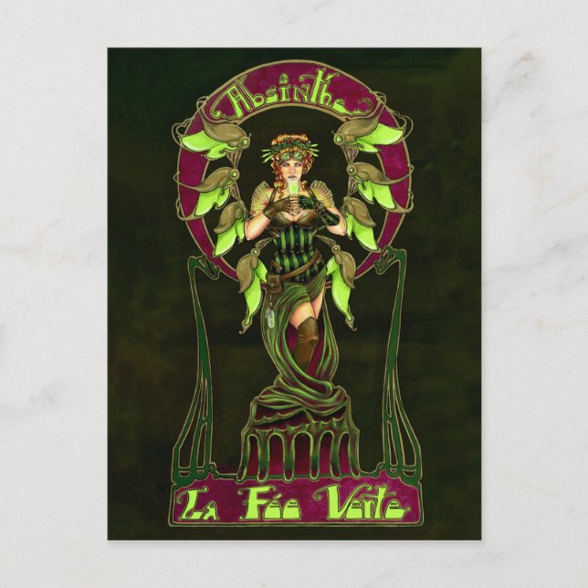 Cartão Postal Absinthe Fairy Postcard (Frente)