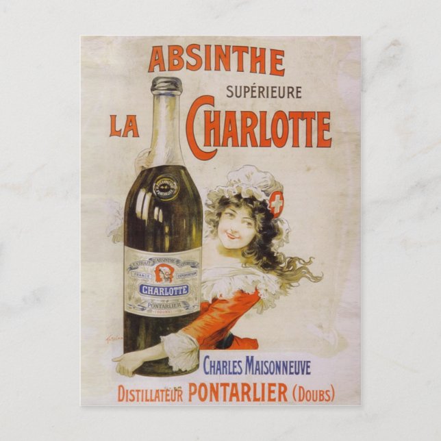Cartão postal Absinthe La Charlotte (Frente)