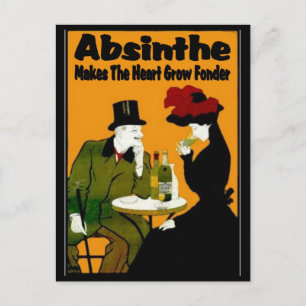 Cartão Postal Absinthe Machucou O Coração Cresce Fonder