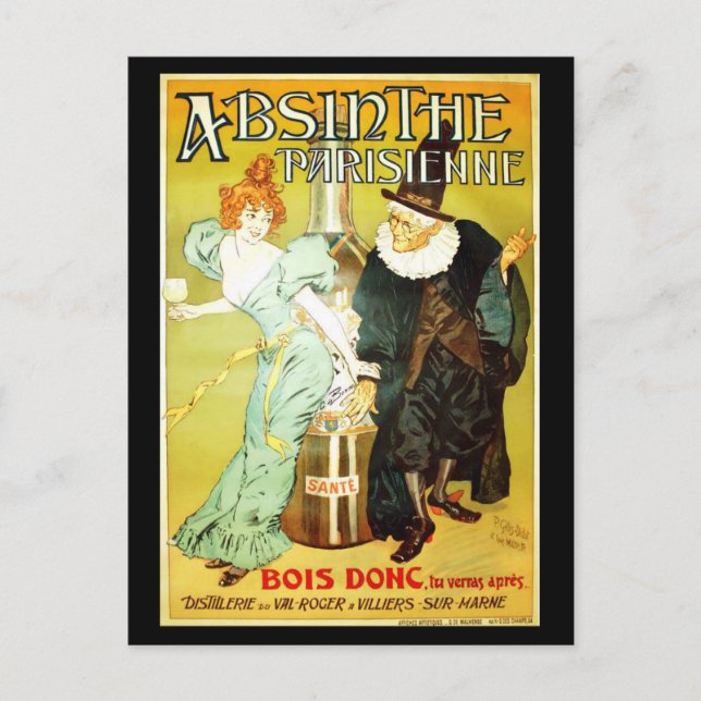Cartão Postal Absinthe parisienne (Frente)