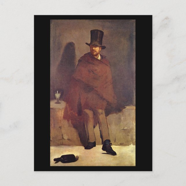 Cartão Postal Absinthtrinker Manet, Edouard (Frente)