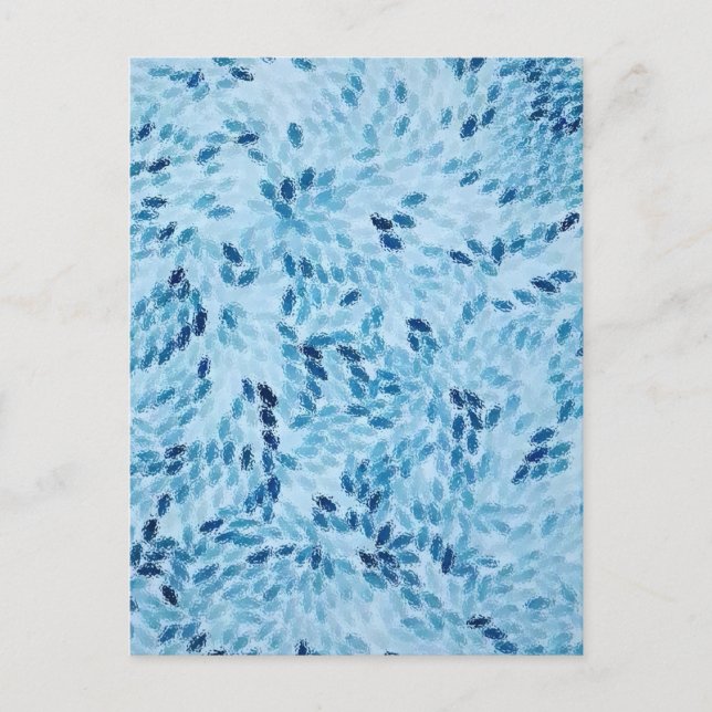 Cartão Postal ​Abstract Blue Glass Mosaic (Frente)