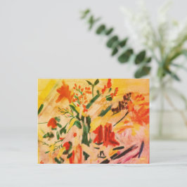 Cartão Postal Abstract Flower Art Card