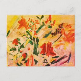 Cartão Postal Abstract Flower Art Card