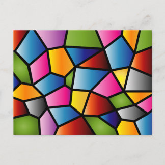 Cartão Postal Abstract Stained Glass Postcard