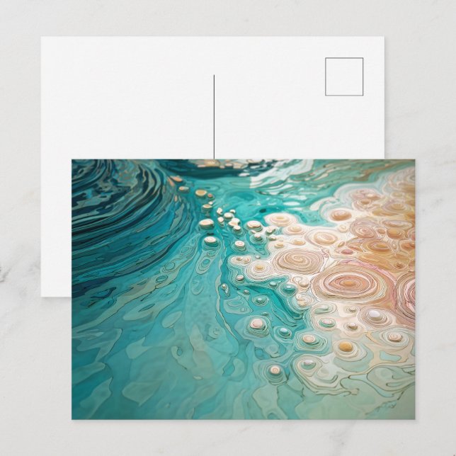 Cartão Postal Abstract Topographic Ocean Art (Frente/Verso)