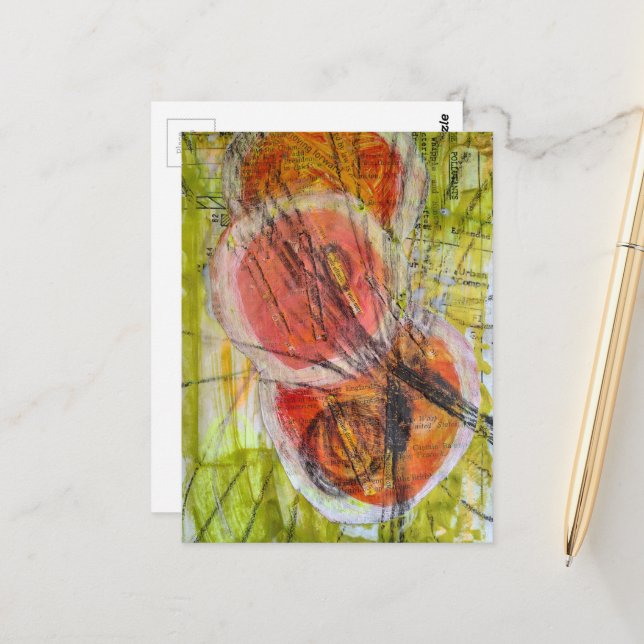 Cartão Postal abstract words collage  (Frente/Verso In Situ)