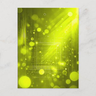 Cartão Postal Abstract yellow lights and shapes